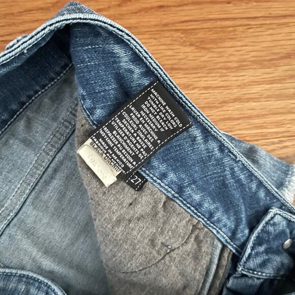 Black Orchid Cut-Off Micro Jean Shorts Women 27 Blue Dream Cycle Distressed Boho - Picture 5 of 11